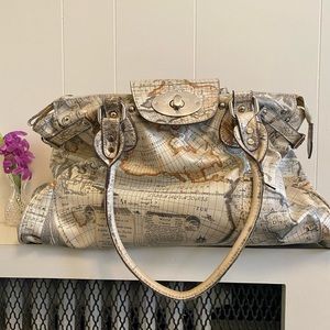 World Map Pattern Bag